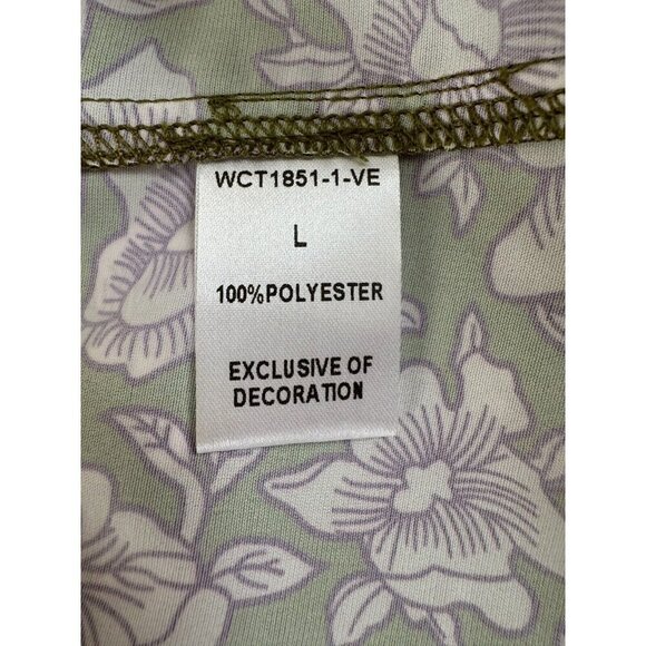 THML Floral Blouse in Olive and Lavender - Picture 6 of 7